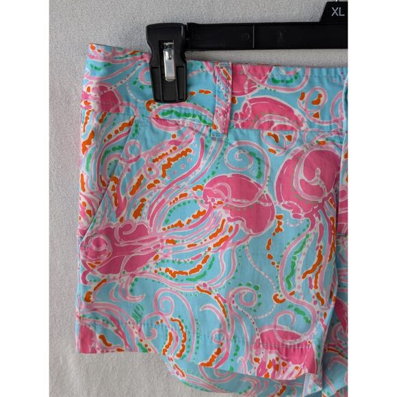 Lilly Pulitzer Walsh Short Jellyfish Design Pink and Blue Women's Size 4 - Picture 2 of 9